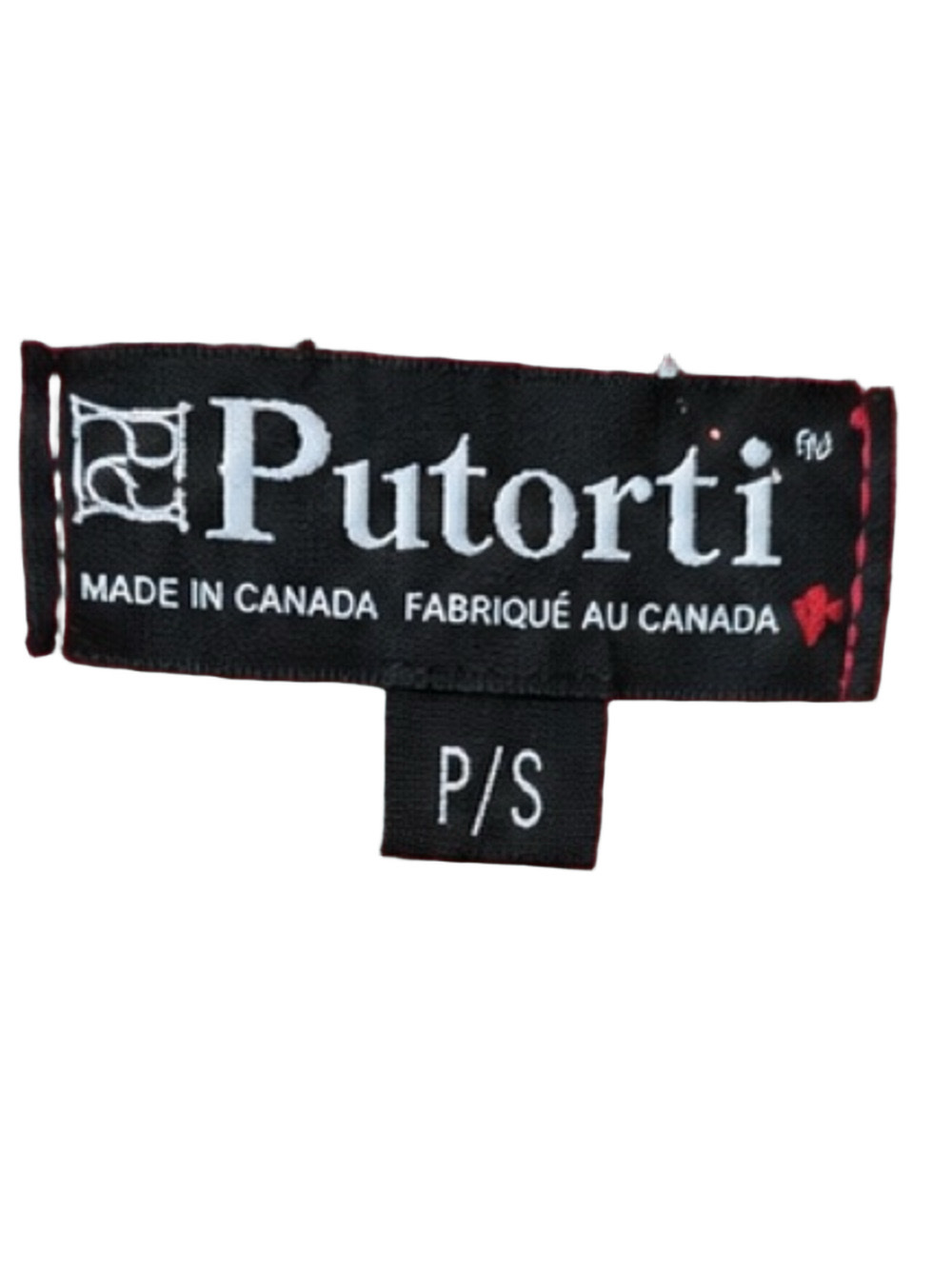 Putorti Made in Canada Coral Pink Asymmetrical Ribbed Knit Sweater P/S - Picture 4 of 5